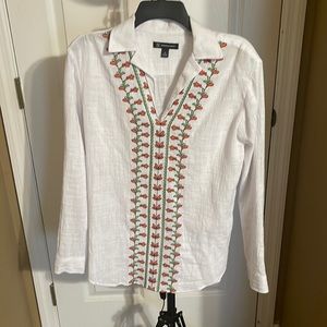 Linen Floral Top